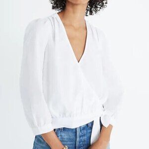 Madewell Cotton Wrap Top